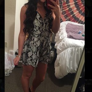 Violets Blue: Snake Skin Romper